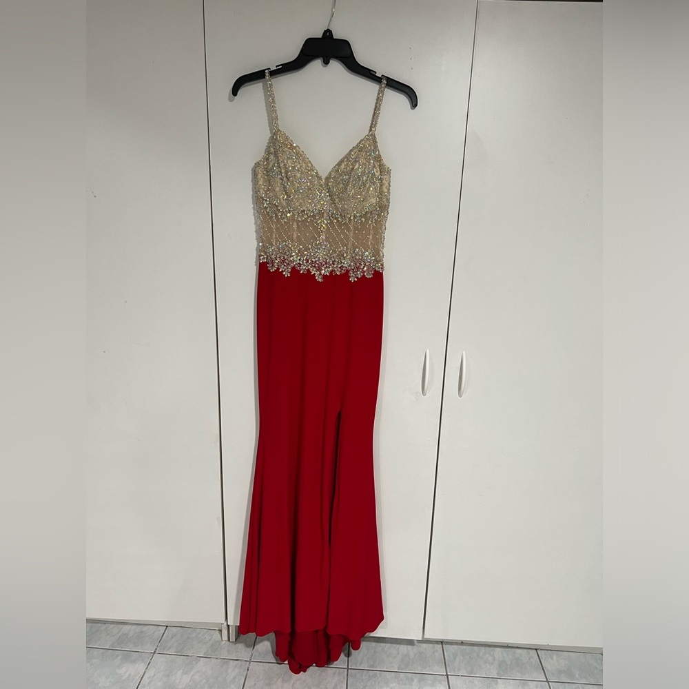 Camille La Vie red formal dress